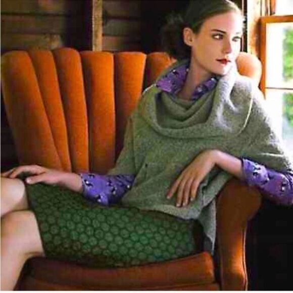 Anthropologie X Maeve Textured Dot Skirt - Picture 1 of 4